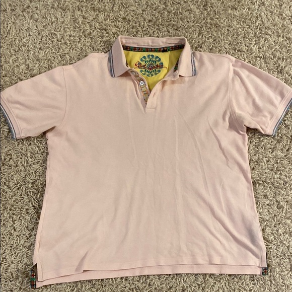 Robert Graham Pink Polo Shirt size L - Picture 1 of 6